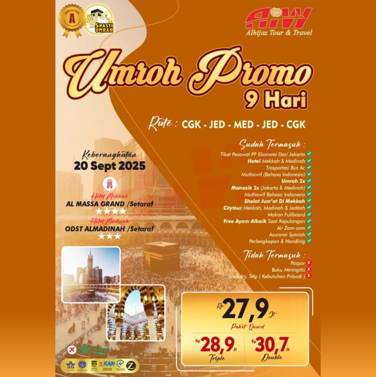 umroh promo 9 hari