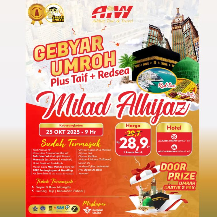 GEBYAR UMROH TAIF MILAD ALHIJAZ 9 HARI OKTOBER 2025