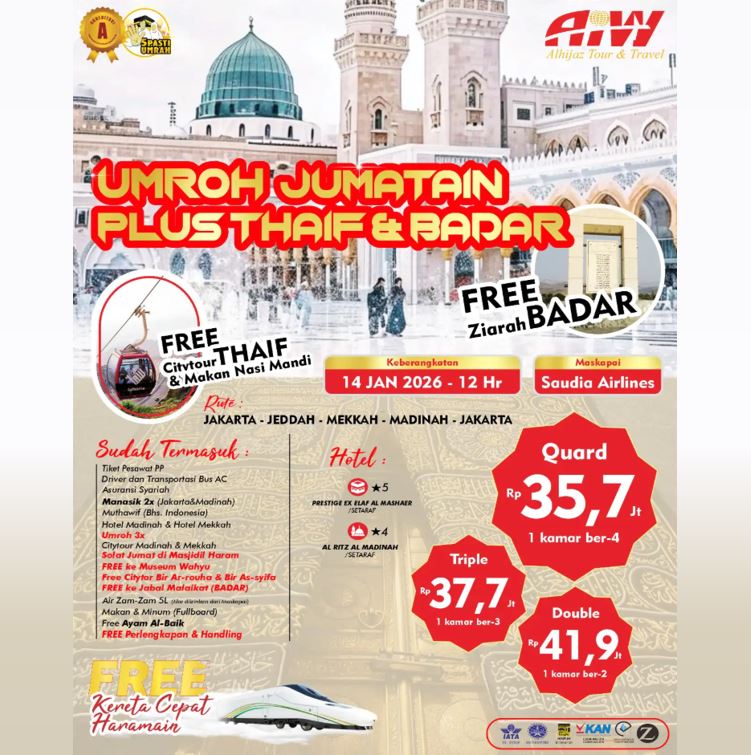.UMROH JUM'ATAIN THAIF BADAR