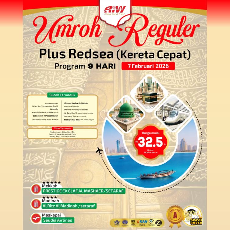 UMROH REGULER KERETA CEPAT 31,3 JUTA