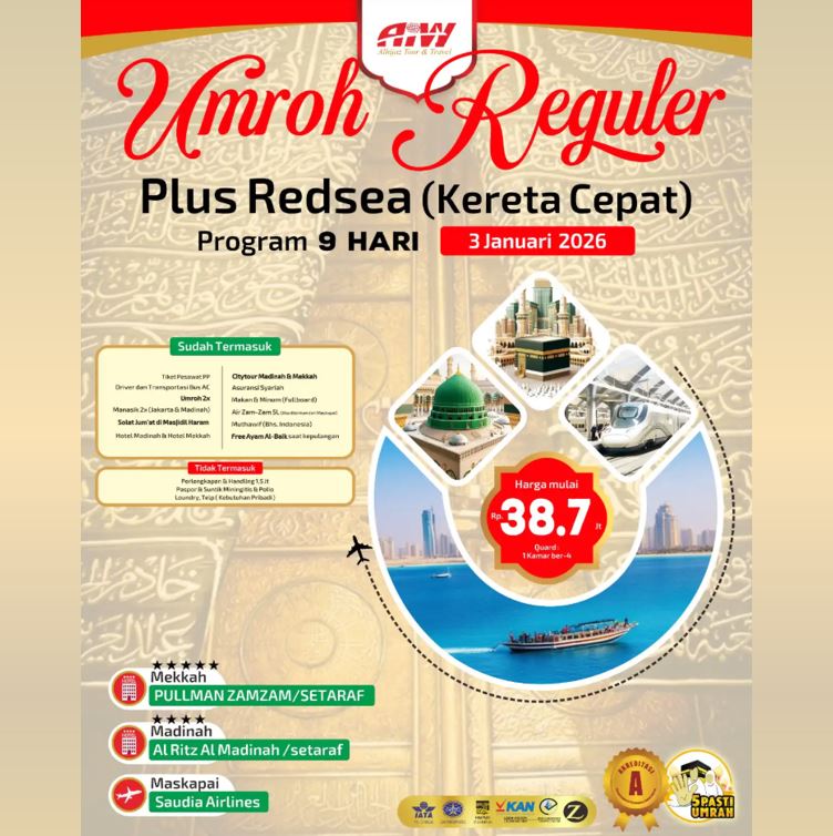 umroh reguler redsea kereta cepat 9 hari