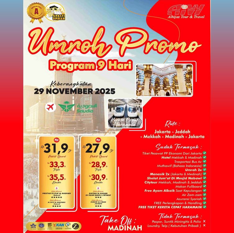 UMROH PROMO 9 HARI 2025