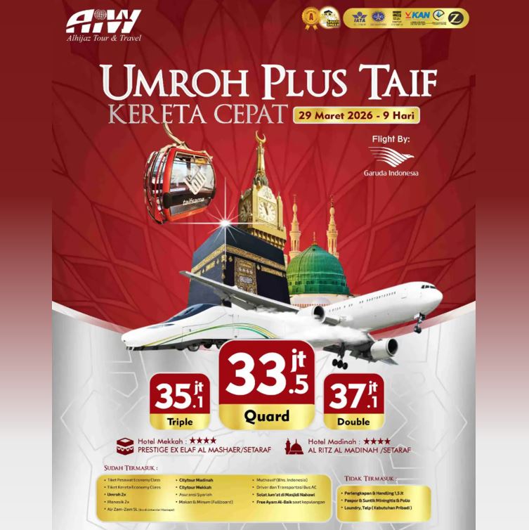 umroh plus thaif 2026