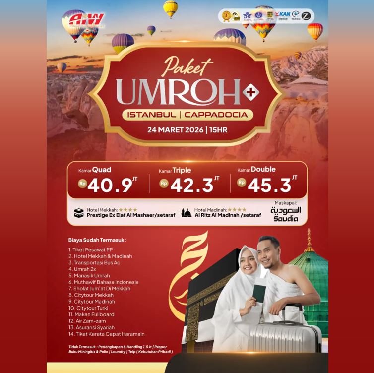 UMROH TURKI + ISTANBUL + CAPPADOCIA KERETA CEPAT