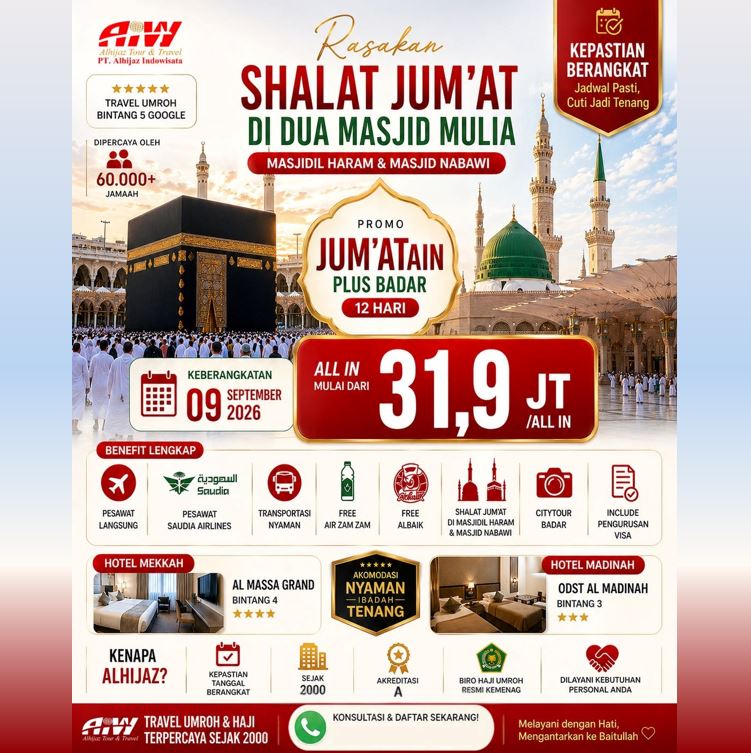 PROMO JUM'ATAIN BADAR 12 HARI
