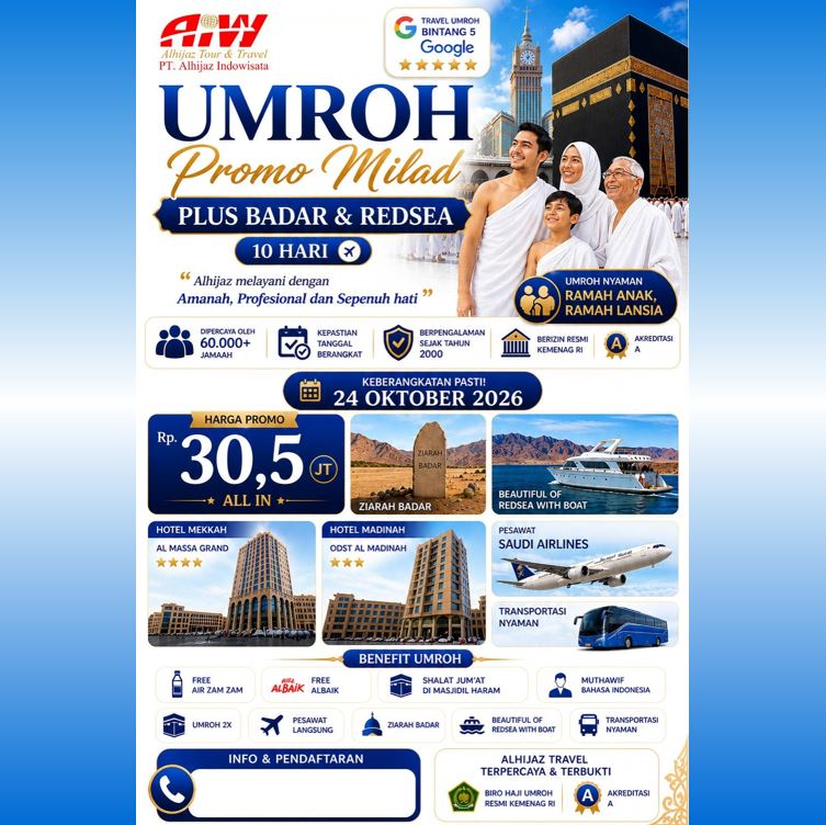 UMROH PROMO MILAD BADAR REDSEA