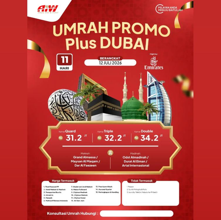 UMROH PROMO DUBAI 31,2 JUTA ALL IN
