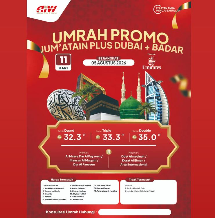 UMROH PROMO JUM'ATAIN DUBAI BADAR